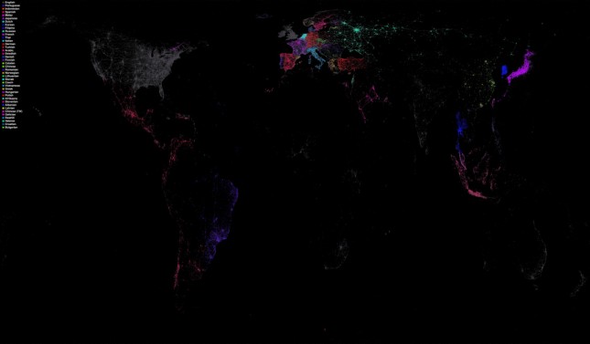 Monday Map: Twitter languages Monday Map: Twitter languages