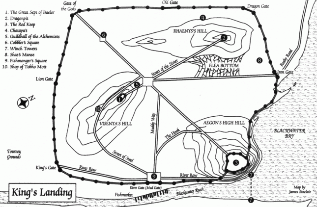 Game of Thrones Kings landing map Game of Thrones Kings landing map (from A Clash of Kings)