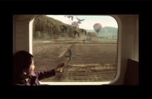 Touch the train window!