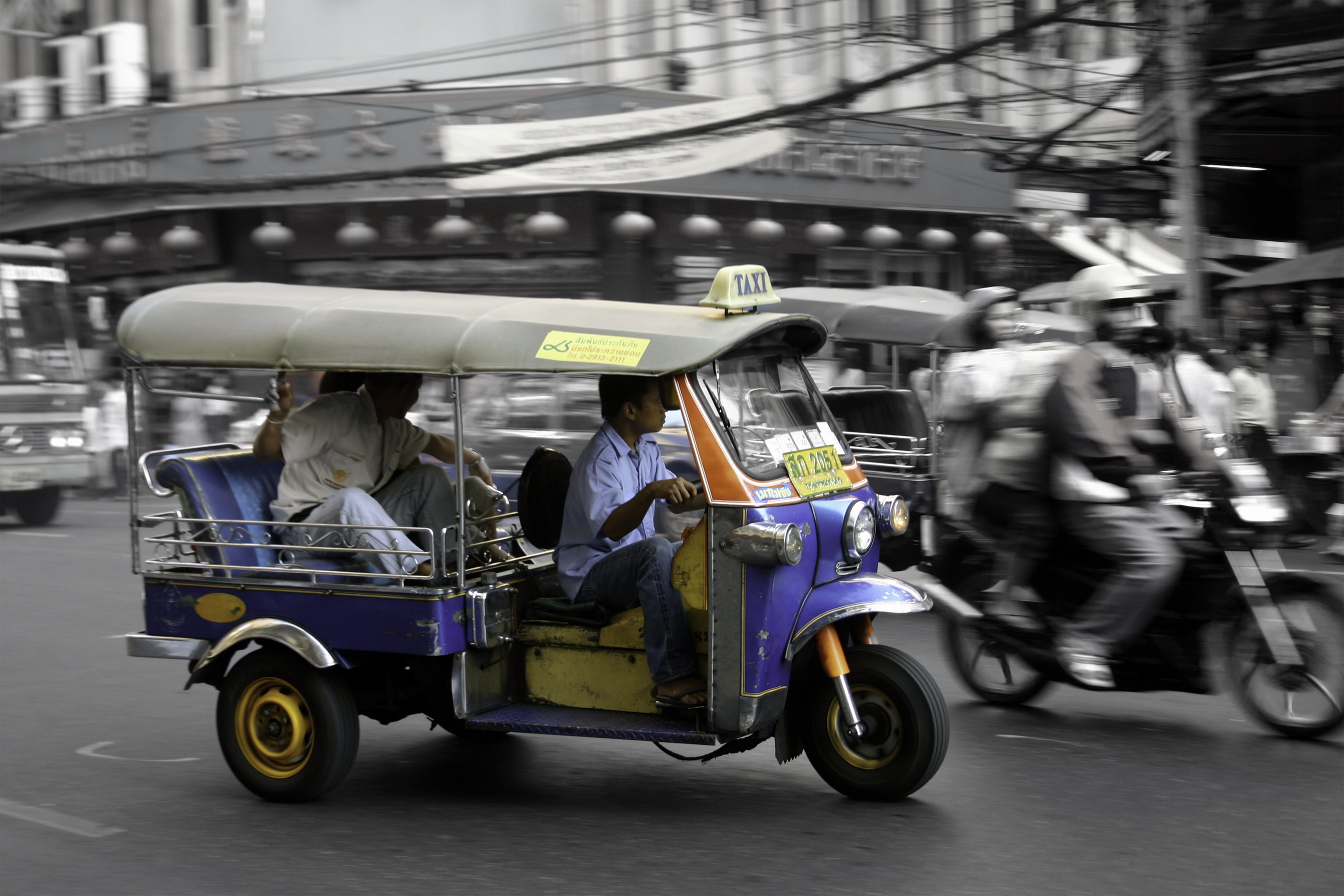 Blue Tuk Tuk. 