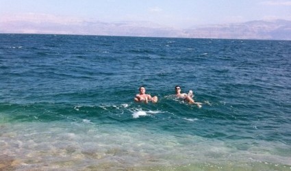 Floating in the Dead Sea