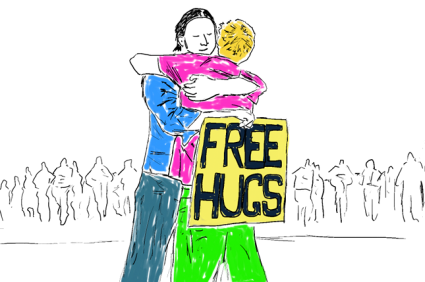 Free hugs interview