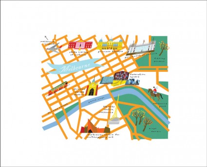 Map Melbourne by Lena Corwin