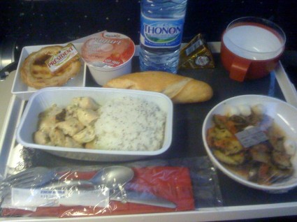 dinner air france flight