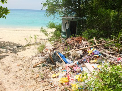 Trash on Koh Phi Phi