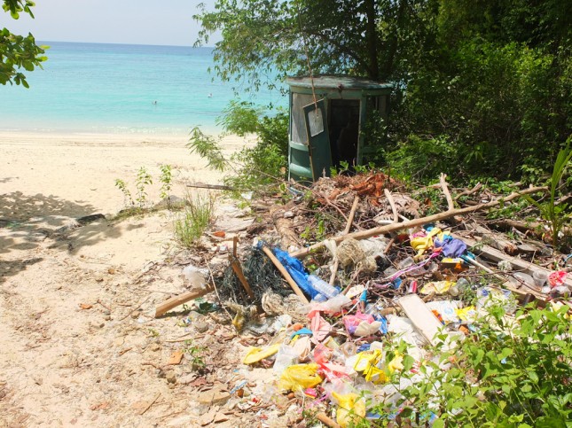 Trash on Koh Phi Phi