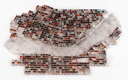Portland map sculpture
