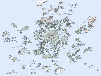 map Earthsea - Ursula Le Guin