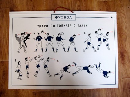 old communist sport poster - football