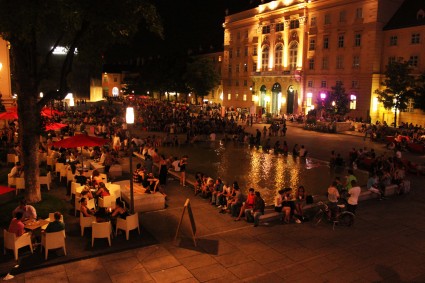 A Friday night at MuseumsQuartier