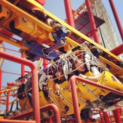 Me and Nina (Travelettes) in the rollercoaster ©Lea Hajner
