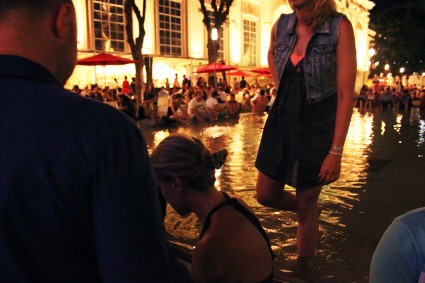 MuseumsQuartier fountain