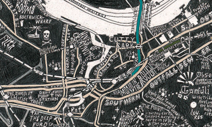 Subterranean London Map by Stephen Walter