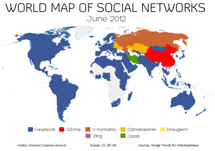 World Map of Social Networks