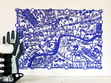 London Blue Paper Cut by Famille Summerbelle